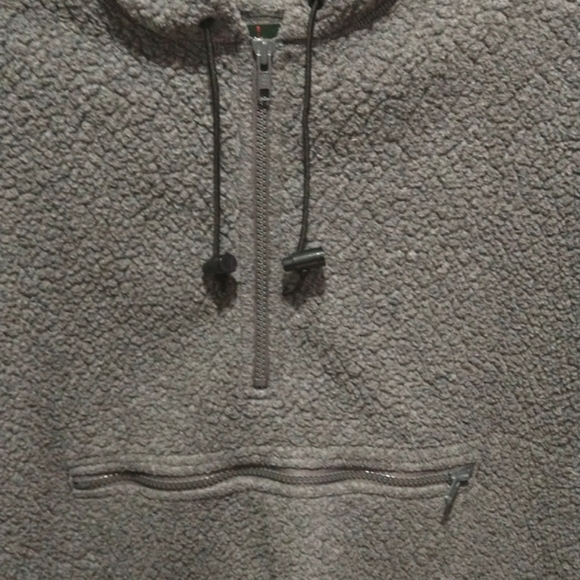 Vintage J. Crew 1/4 Zip Hooded Fleece Sweater/Jacket - Picture 3 of 6